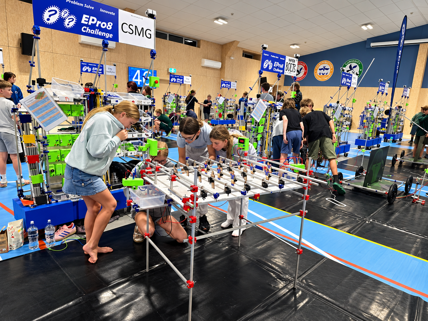 Students taking part in a school event